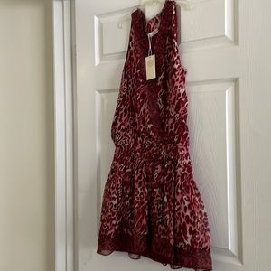 Ramy Brook Red Leopard Print Mini Dress